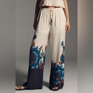 FARM Rio‎ x Anthropologie Martina Printed Wide Leg Pants Size L